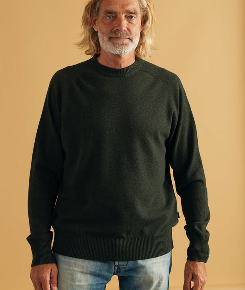 05016 | Love Ditlev Men'S Crewneck Knit | Dark Moss